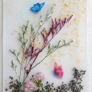 Resin Journal Covers with Dried Flowers, Butterflies & Gold Leaf