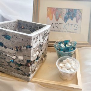 Cement & Glass Planter Art Kit