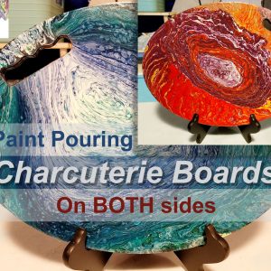 Acrylic Paint on a Charcuterie Board - Pouring Kit